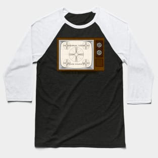 Retro tv with vintage test pattern signal lost Baseball T-Shirt